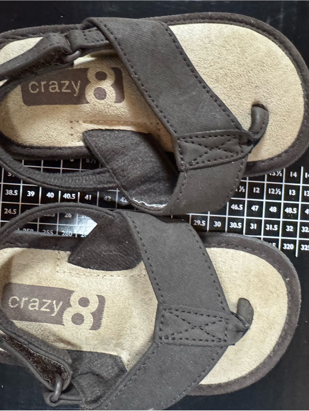 Crazy 8 Brown Suede Toddler Flip Sandals